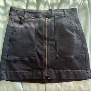 American Eagle black denim skirt with full front zipper